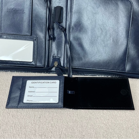 Abound by Marriott Canvas/Leather Concierge Organizer Folder Binder-Navy/Cream - Picture 7 of 10